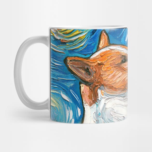 Basenji Night by sagittariusgallery